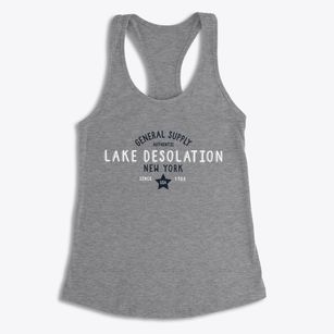 Lake Desolation New York General Supply Women's Racerback Tank