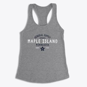 Maple Island Minnesota General Supply Women's Racerback Tank