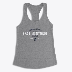 East Winthrop Maine General Supply Women's Racerback Tank