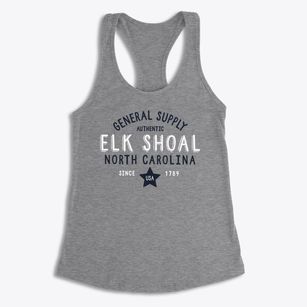 Elk Shoal North Carolina General Supply Women's Racerback Tank