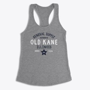 Old Kane Illinois General Supply Women's Racerback Tank