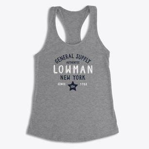 Lowman New York General Supply Women's Racerback Tank
