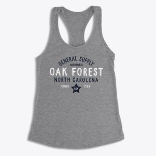 Oak Forest North Carolina General Supply Women's Racerback Tank