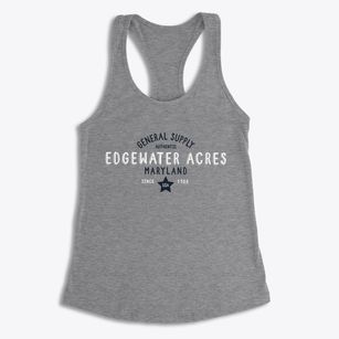 Edgewater Acres Maryland General Supply Women's Racerback Tank