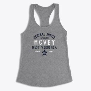Mcvey West Virginia General Supply Women's Racerback Tank