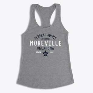 Moreville Oklahoma General Supply Women's Racerback Tank