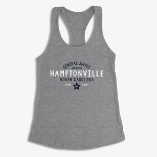 Hamptonville North Carolina General Supply Women's Racerback Tank