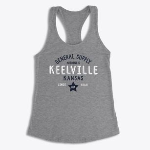 Keelville Kansas General Supply Women's Racerback Tank