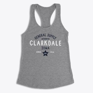 Clarkdale Iowa General Supply Women's Racerback Tank