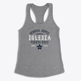 Iglesia Puerto Rico General Supply Women's Racerback Tank