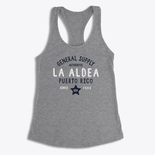 La Aldea Puerto Rico General Supply Women's Racerback Tank