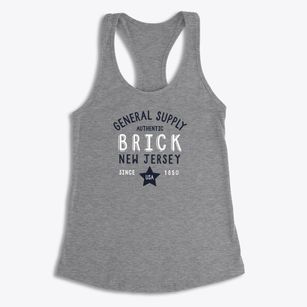 Brick New Jersey General Supply Women's Racerback Tank