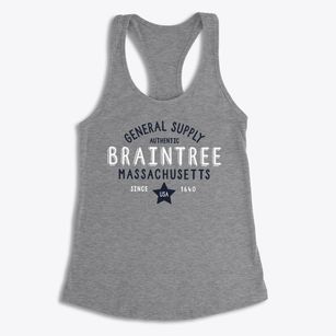 Braintree Massachusetts General Supply Women's Racerback Tank