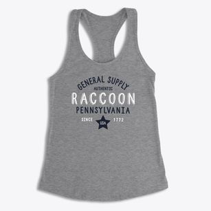 Raccoon Pennsylvania General Supply Women's Racerback Tank