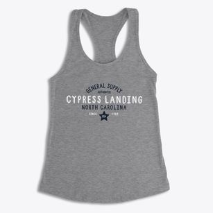 Cypress Landing North Carolina General Supply Women's Racerback Tank