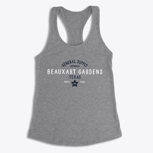 Beauxart Gardens Texas General Supply Women's Racerback Tank