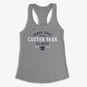 Custer Park Illinois General Supply Women's Racerback Tank