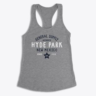 Hyde Park New Mexico General Supply Women's Racerback Tank