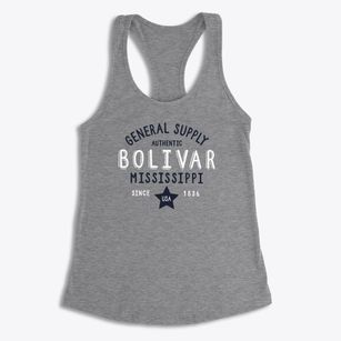 Bolivar Mississippi General Supply Women's Racerback Tank
