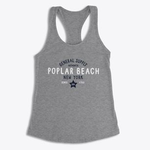 Poplar Beach New York General Supply Women's Racerback Tank