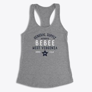 Bebee West Virginia General Supply Women's Racerback Tank