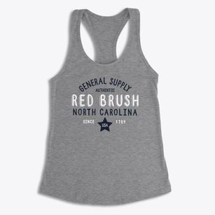 Red Brush North Carolina General Supply Women's Racerback Tank