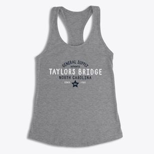 Taylors Bridge North Carolina General Supply Women's Racerback Tank