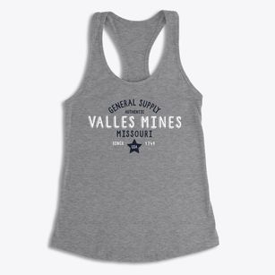 Valles Mines Missouri General Supply Women's Racerback Tank
