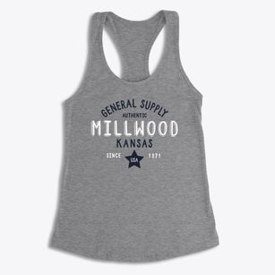 Millwood Kansas General Supply Women's Racerback Tank