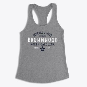 Brownwood North Carolina General Supply Women's Racerback Tank