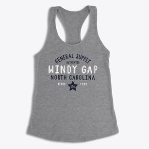 Windy Gap North Carolina General Supply Women's Racerback Tank