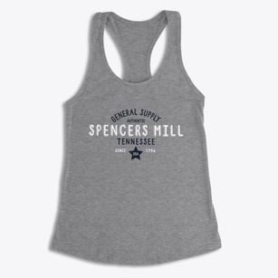 Spencers Mill Tennessee General Supply Women's Racerback Tank