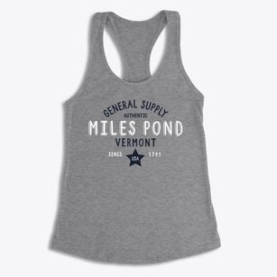 Miles Pond Vermont General Supply Women's Racerback Tank