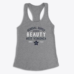 Beauty West Virginia General Supply Women's Racerback Tank
