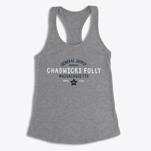 Chadwicks Folly Massachusetts General Supply Women's Racerback Tank