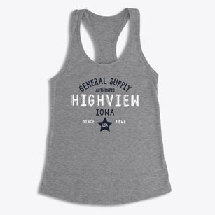Highview Iowa General Supply Women's Racerback Tank