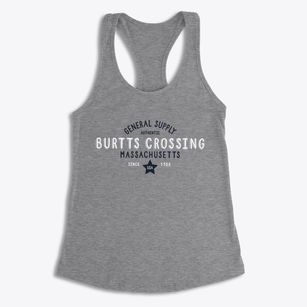 Burtts Crossing Massachusetts General Supply Women's Racerback Tank