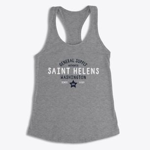 Saint Helens Washington General Supply Women's Racerback Tank