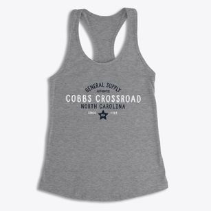 Cobbs Crossroad North Carolina General Supply Women's Racerback Tank