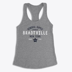 Bradtville New York General Supply Women's Racerback Tank