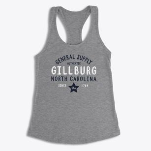 Gillburg North Carolina General Supply Women's Racerback Tank