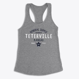 Teterville Kansas General Supply Women's Racerback Tank