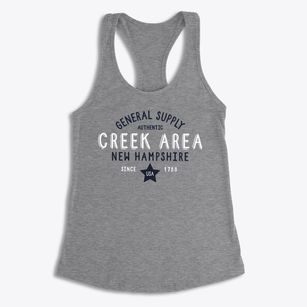 Creek Area New Hampshire General Supply Women's Racerback Tank