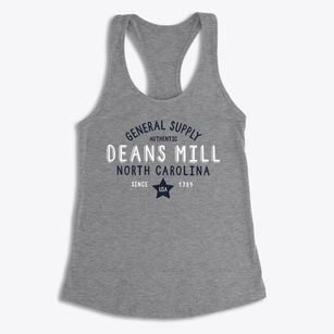 Deans Mill North Carolina General Supply Women's Racerback Tank
