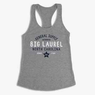 Big Laurel North Carolina General Supply Women's Racerback Tank