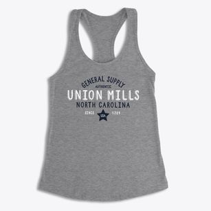 Union Mills North Carolina General Supply Women's Racerback Tank