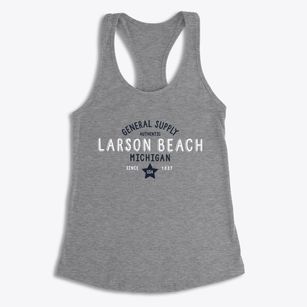 Larson Beach Michigan General Supply Women's Racerback Tank