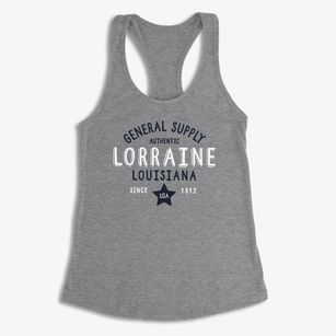 Lorraine Louisiana General Supply Women's Racerback Tank