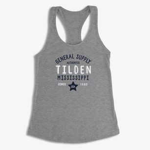 Tilden Mississippi General Supply Women's Racerback Tank