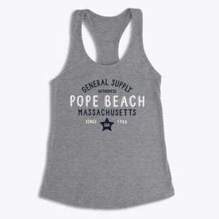 Pope Beach Massachusetts General Supply Women's Racerback Tank